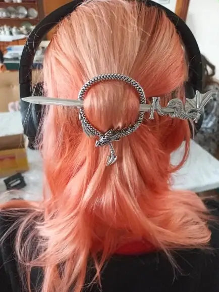 Drachen Haarnadel-Viking Haarbrosche-Mittelalter Schmuck