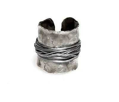 Einfacher Viking Hammer Ring-Fingerring in Silber Farbe im