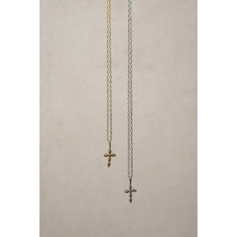 feine Halskette mit Kreuz Anhänger-Kreuz mit Zirkon