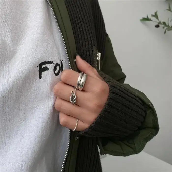 Feiner Knoten Ring-verstellbar Handschmuck-fein, minimalistisch-Partnerschaft Ring-Ewiges Band-Schmuck Geschenk-Freundschaftsring-Paarringe-shelago eu schmuck