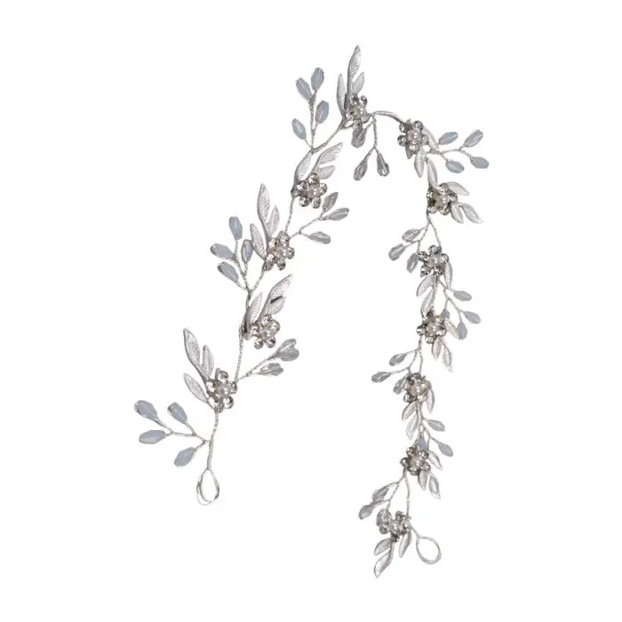 Hochzeit Haarschmuck Blumen Blätter Braut Schmuck