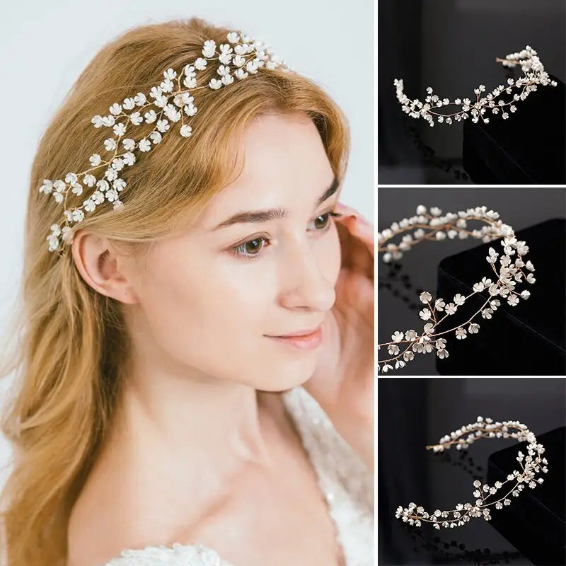 Hochzeit Haarschmuck Blumen Perlen Braut Schmuck kleine