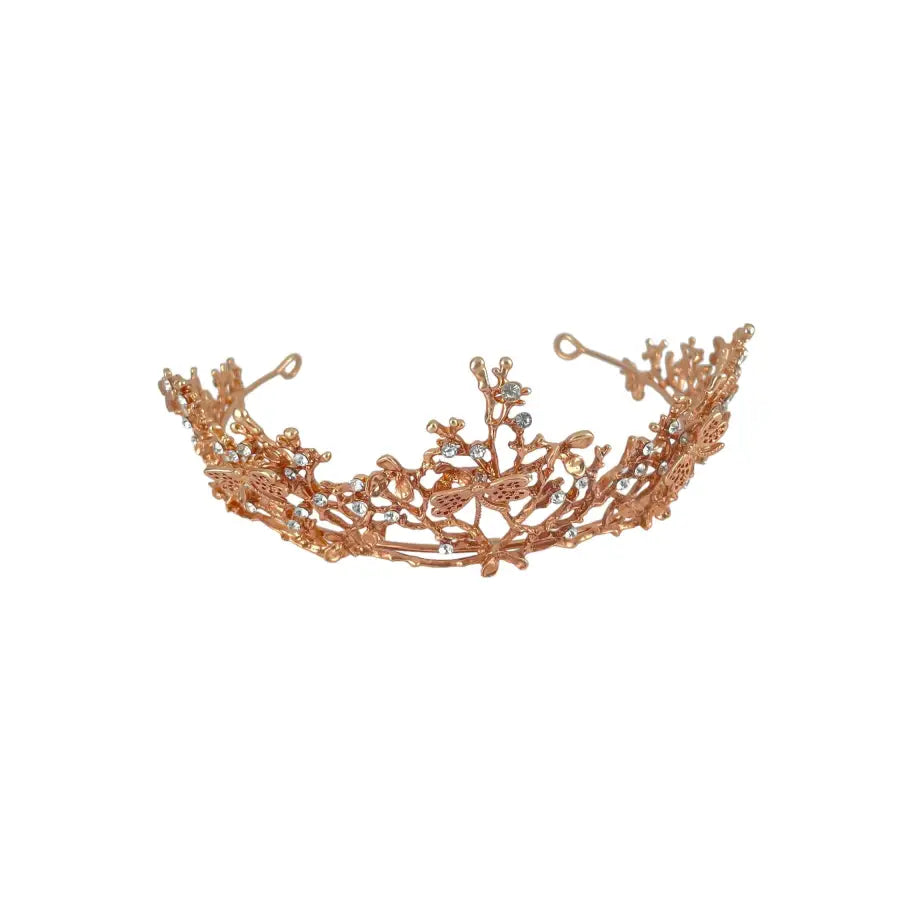 Hochzeitskrone Blume-Diadem Hochzeit-Krone Roségold