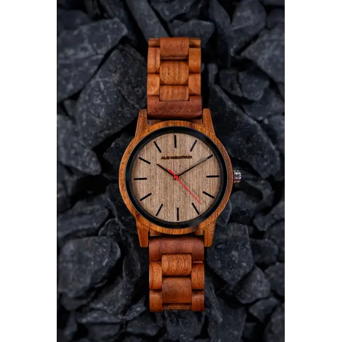 Holz Armbanduhr für Herren - Holzschmuck - hell braun -