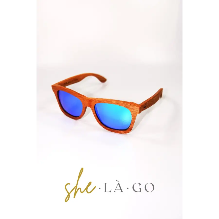 Holz Sonnenbrille - Retro Vintage - für Herren und Damen -