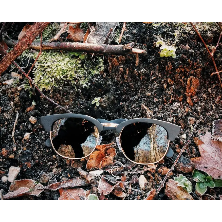 Holz Sonnenbrille - Vintage Retro Stil - für Herren und