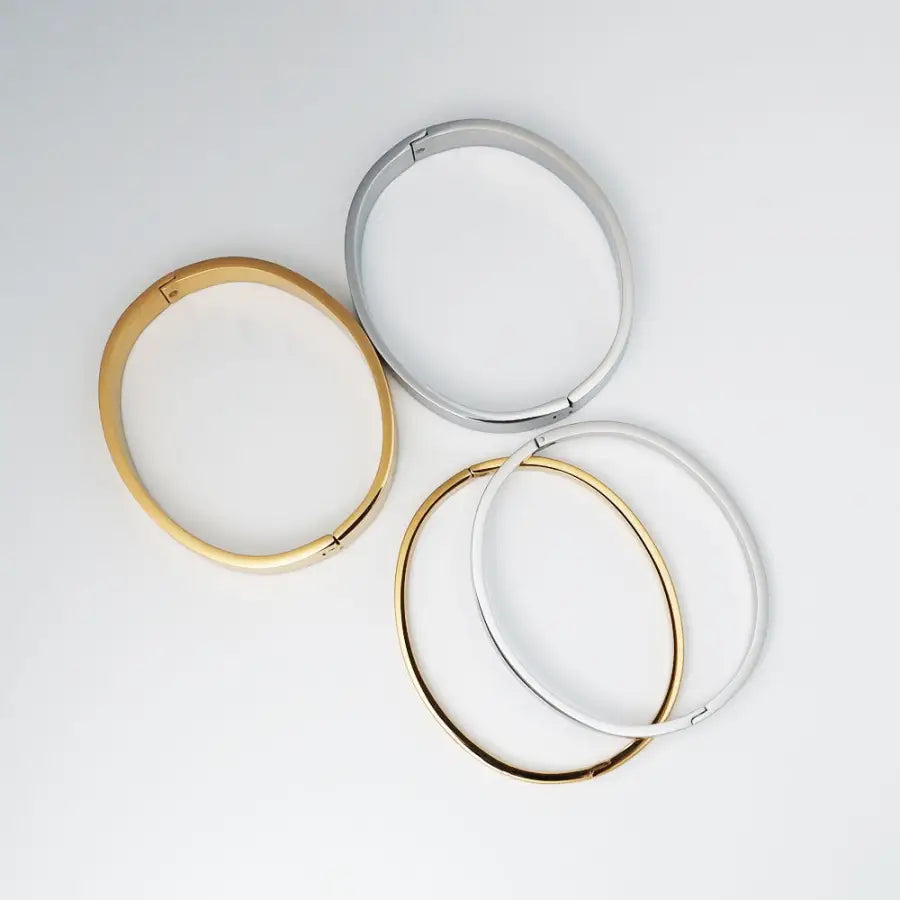 Armreif Damen Edelstahl-Armreif zum Kombinieren-Armreif vergoldet Damen-Stacking Armreif-Layering Armreif-Minimalismus Schmuck-Everyday chic Schmuck-SHELAGO SCHMUCK