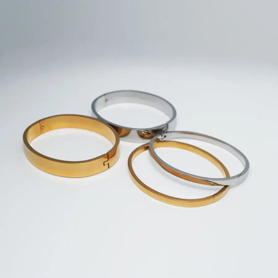 Armreif Damen Edelstahl-Armreif zum Kombinieren-Armreif vergoldet Damen-Stacking Armreif-Layering Armreif-Minimalismus Schmuck-Everyday chic Schmuck-SHELAGO SCHMUCK