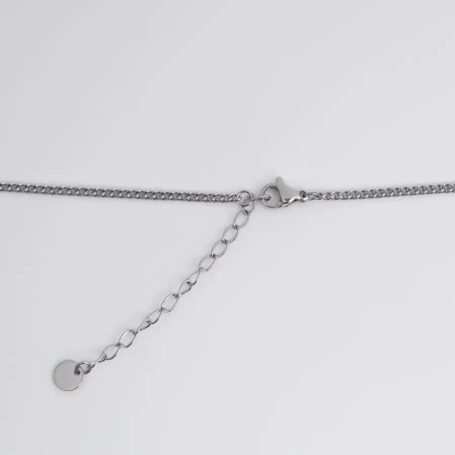 Lange Tropfen Halskette für Damen aus Edelstahl Silber