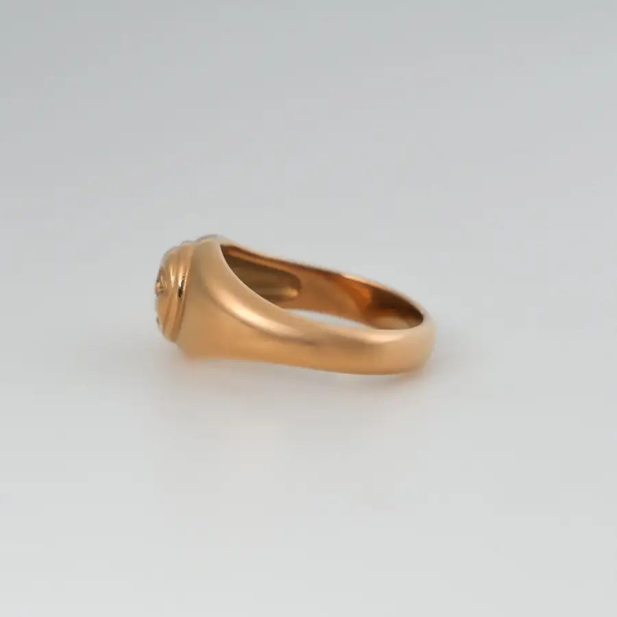 Trend Ring Damen-Statement Ring Damen-Siegelring Damen-Schmuck Geschenk Damen-Moon Smile Ring-Mondring Damen-Moderner-Damenring-Massiver Ring Edelstahl-Goldener Damenring-SHELAGO SCHMUCK