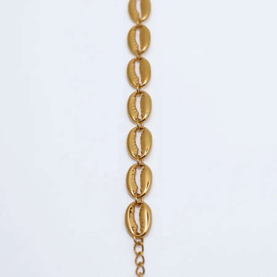 Vergoldete Muschel Armkette-Strand Schmuck Gold-Sommer Geschenkidee-Sommer Armband Gold-Muschelarmband Damen-Muschel Schmuck Damen-SHELAGO SCHMUCK-