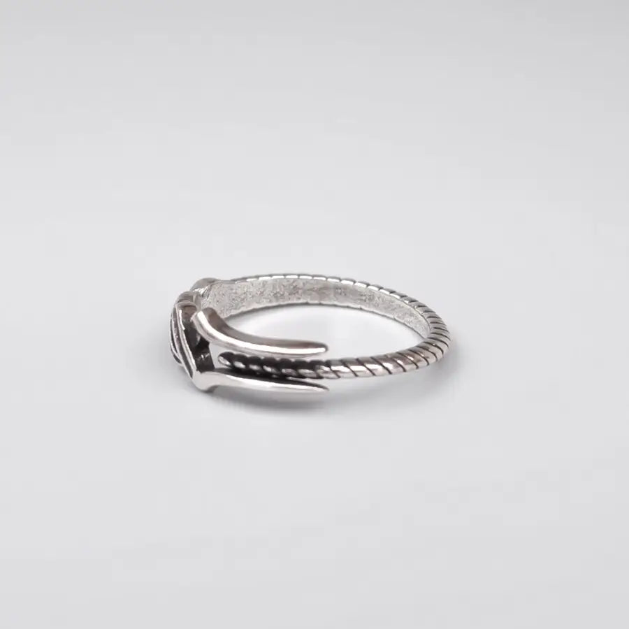 Edelstahl Schmuck-Ring Edelstahl Herren-Ring dünn Silber-dünne Ring-schmale Ringe-gemusterter Ring Edelstahl-Wasserfeste Schmuck-SHELAGO SCHMUCK