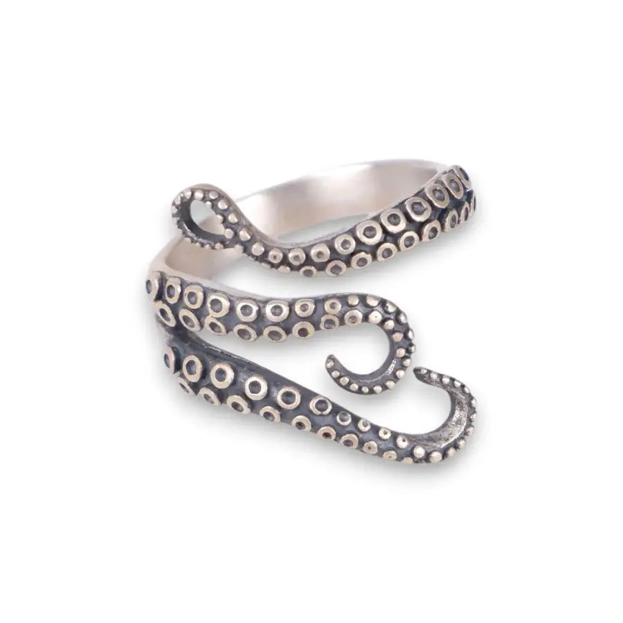 Oktopus Silberring-ausgefallener Herrenring-Silberschmuck für Damen-ausgefallene Silberringe Damen-Oktopus Ring Silber-Damenring Silber verstellbar-Geschenke für Männer-SHELAGO SCHMUCK