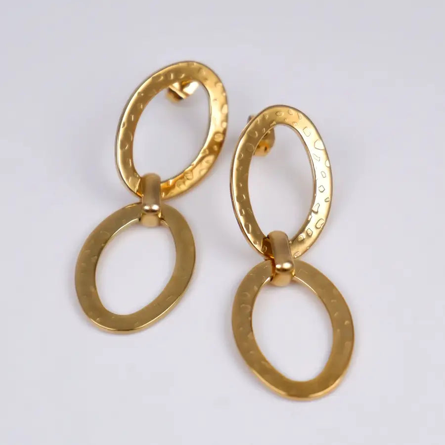 Hängeohrringe Damen-Gold Ohrringe Damen-Hängeohrringe Damen-Edelstahl Ohrringe Damen-Doppel Hängeohrringe-Geschenk für Freundin-Shelago Schmuck