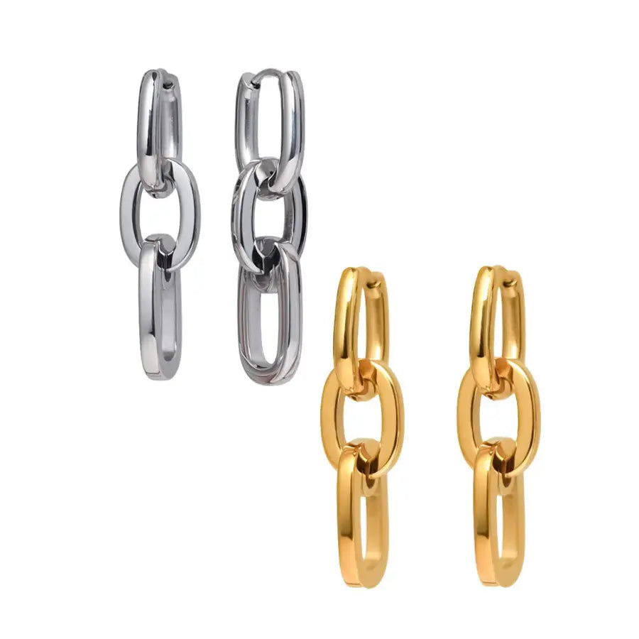 Ovale-Klapp-Creolen-Damen-Creolen-aus-Edelstahl-ovale-Creolen-Damen-Creolen-mit-Anhänger-2-in-1-Ohrringe-zeitlose-Creolen-lange-Anhänger-Creolen-Ovale-Doppel-Creolen-SHELAGO-SCHMUCK