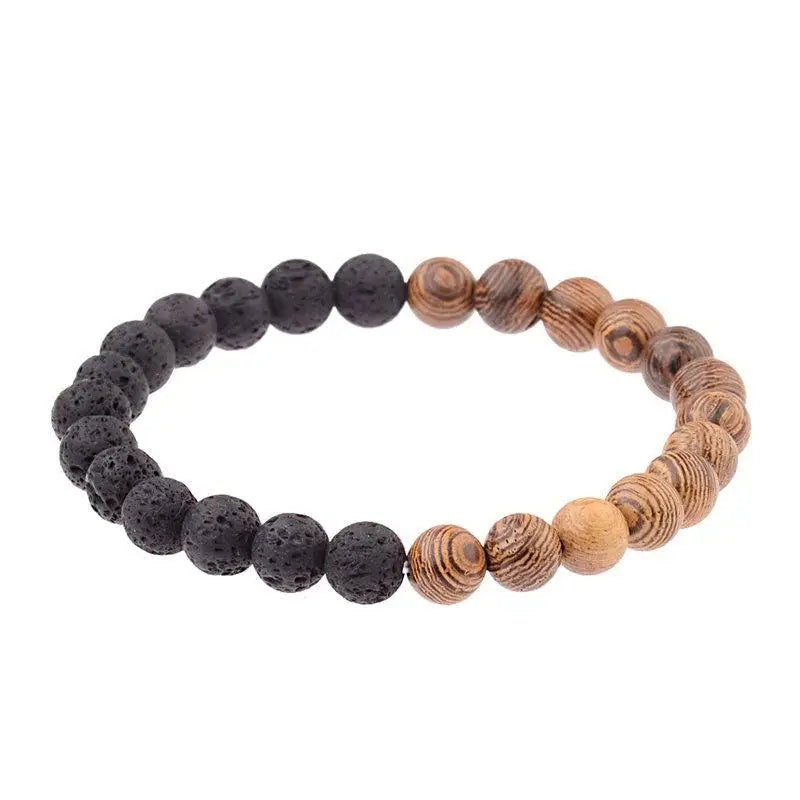 Perlen Armband für Damen für Herren Unisex Armband Holz und Stein Minimalistische Geschenkidee für Sie Vatertag Geschenk - Shelago