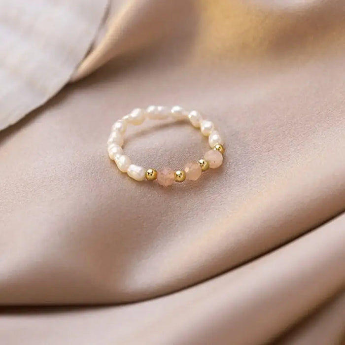 Perlen Fingerring-Süßwasserperlen Ring-besonderer