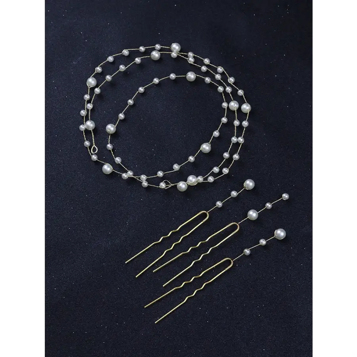 Perlen Haarranken Set mit Haarnadeln-Brautfrisuren