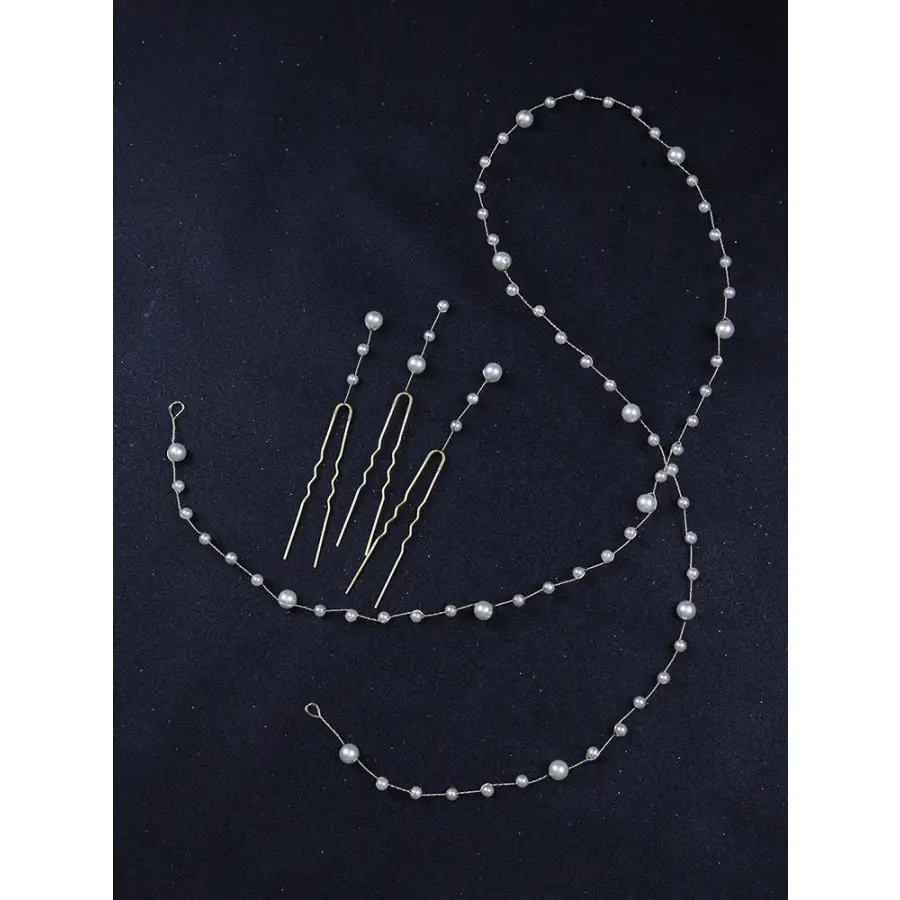 Perlen Haarranken Set mit Haarnadeln-Brautfrisuren
