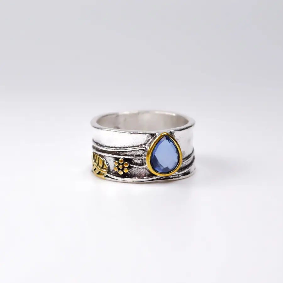 Recycle Retro Ring - 6 / Blau - Ringe