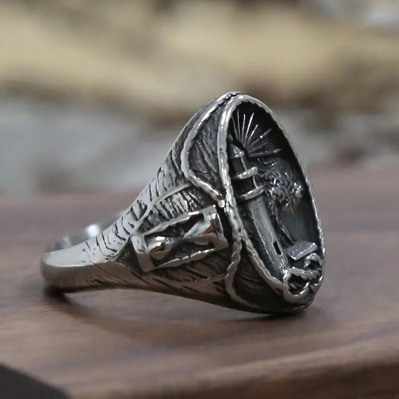 Retro Leuchtturm Matrosen Ring-Fingerschmuck im Viking