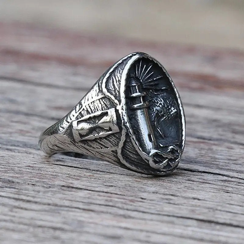 Retro Leuchtturm Matrosen Ring-Fingerschmuck im Viking