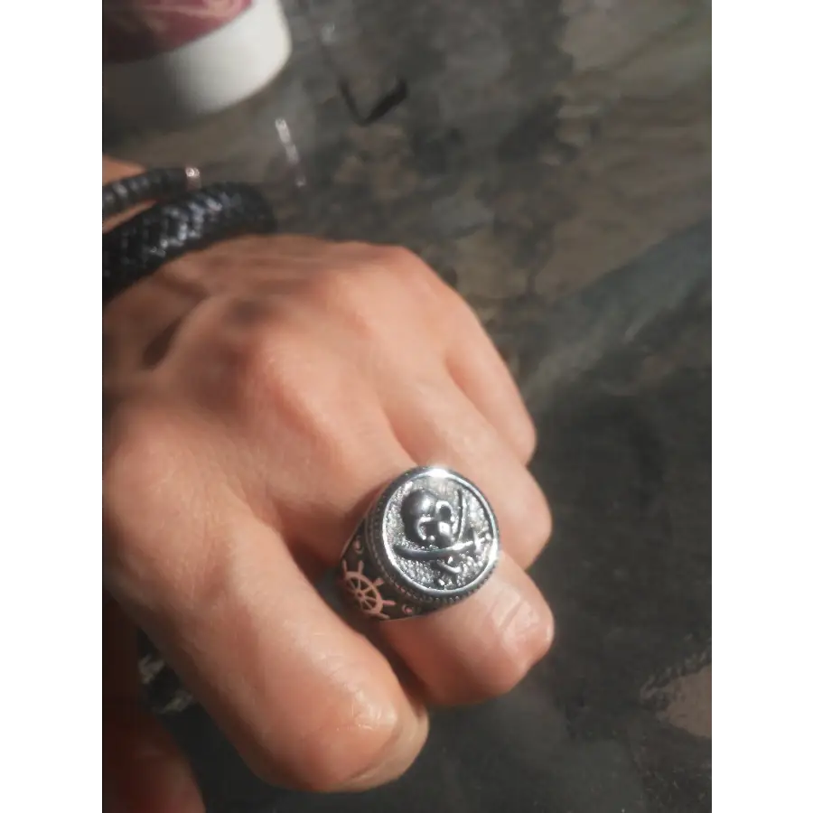 Retro Piraten Schädel Ring-Biker Mode Fingerschmuck-Säbel