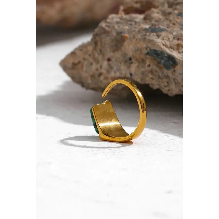 Ring mit Stein-Jil-offener Ring-Damen Schmuck-Ring grüner