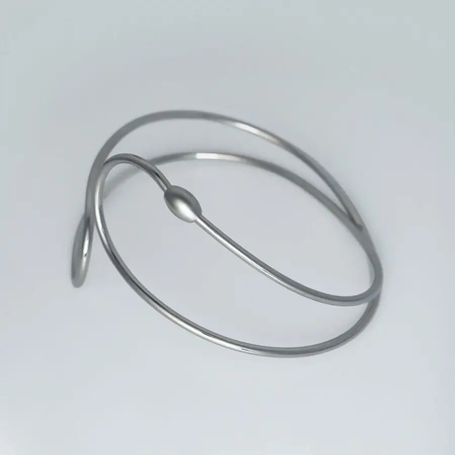 Twistline Armreif-filigraner Damen Armreif-verdrehte Draht Armspange-moderner Schmuck Damen-Abend Outfit-Edelstahl Armreif-Draht Armreif Damen-Shelago Schmuck