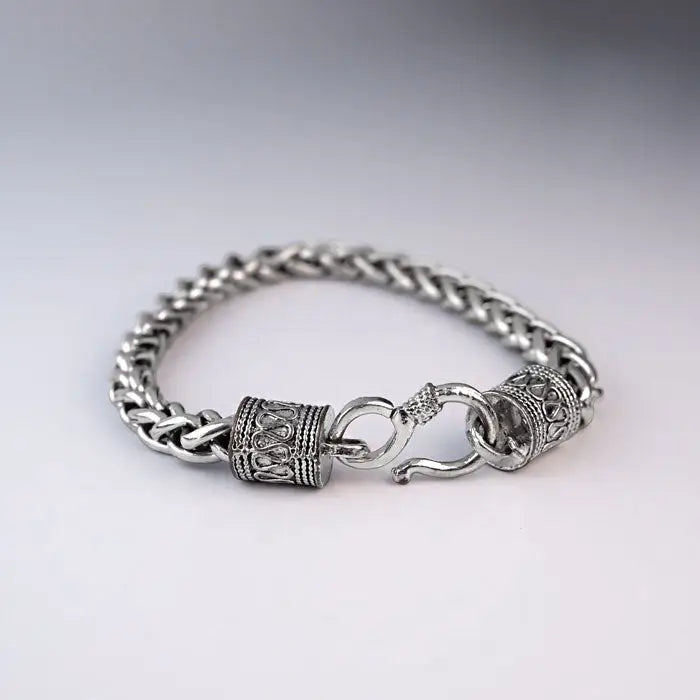 Viking Keltisch Gliederkette-Armband in Silber-farbig aus