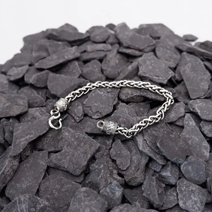 Viking Keltisch Gliederkette-Armband in Silber-farbig aus