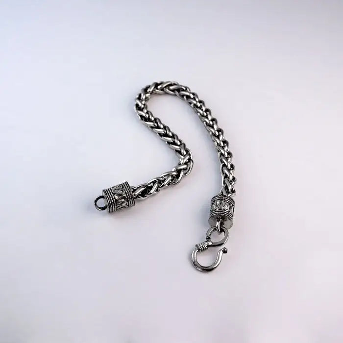 Viking Keltisch Gliederkette-Armband in Silber-farbig aus