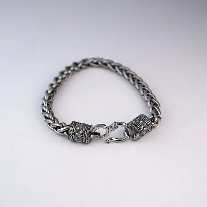 Viking Keltisch Gliederkette-Armband in Silber-farbig aus