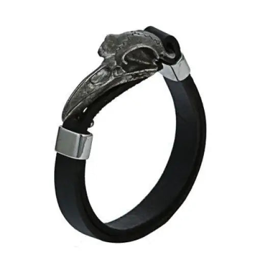 Viking Raben Armband-Wildleder Arm Band-Krähe aus Stahl-Odin