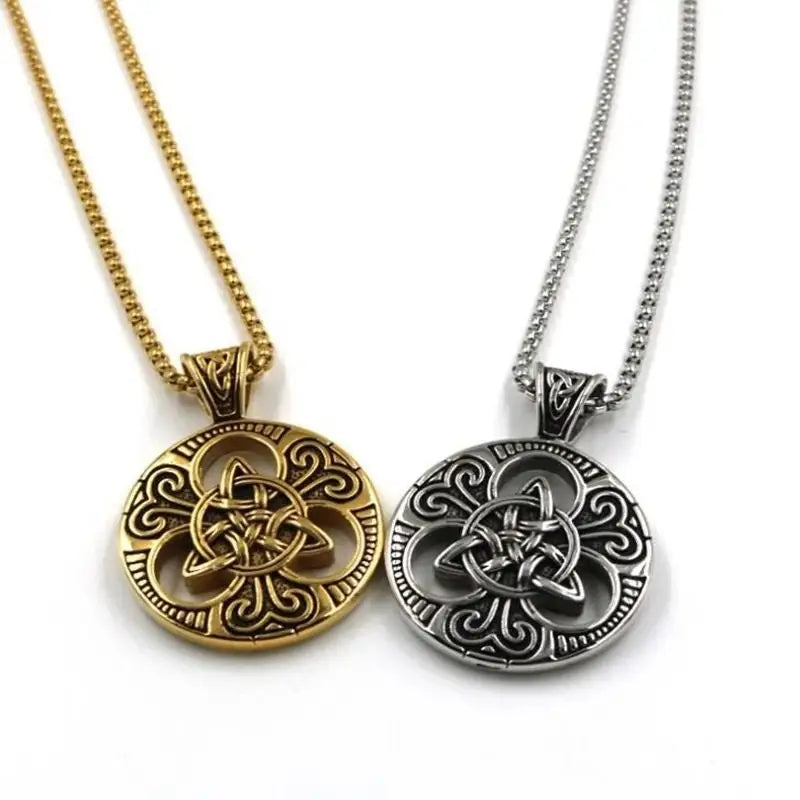 Viking Runen Triskele Halskette-Anhänger Kreis Amulett im