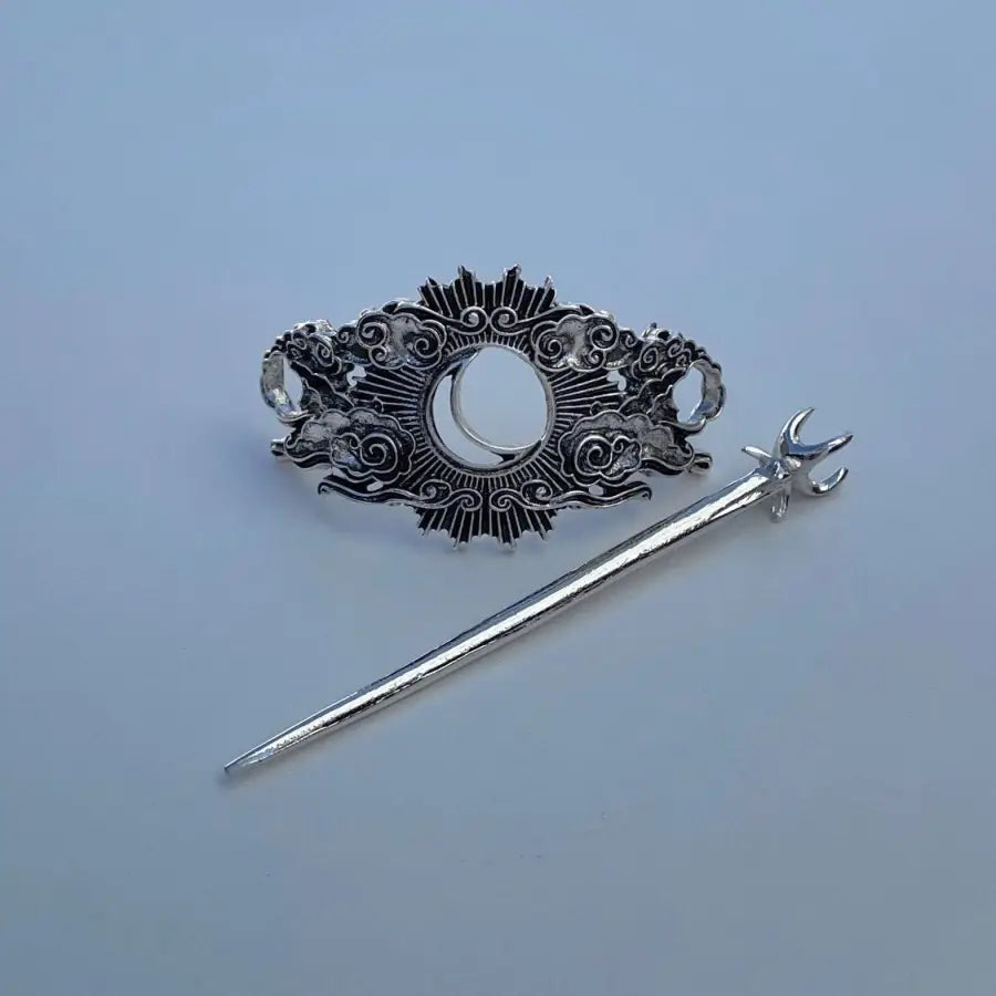 Vintage Haarnadel-Viking Schmuck-Mond Haarspange-Keltischer