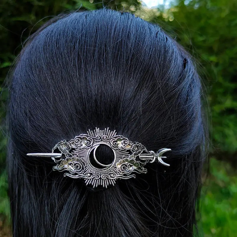 Vintage Haarnadel-Viking Schmuck-Mond Haarspange-Keltischer