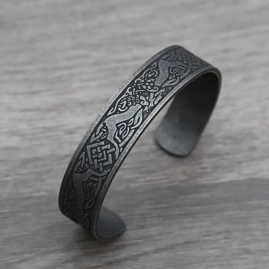 Wikinger Armreif-Viking Weltenbaum-Armspange Runen-Yggdrasil