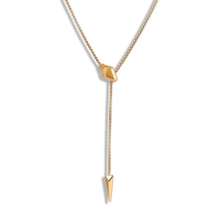 Y-Kette mit Anhänger-Triangle Y-Kette mit Anhänger-Statement minimal Schmuck-Silberne Y-Kette-Minimalistische Venezia-Kette-Minimalistische Halskette-SHELAGO SCHMUCK
