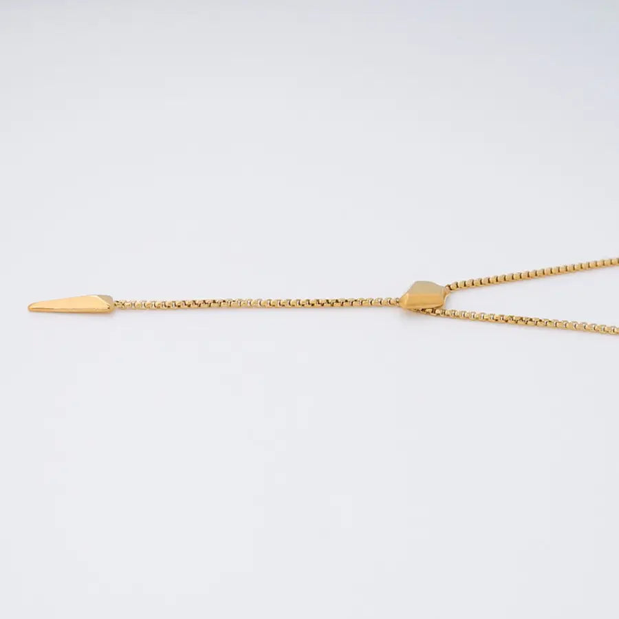 Y-Kette mit Anhänger-Triangle Y-Kette mit Anhänger-Statement minimal Schmuck-Silberne Y-Kette-Minimalistische Venezia-Kette-Minimalistische Halskette-SHELAGO SCHMUCK