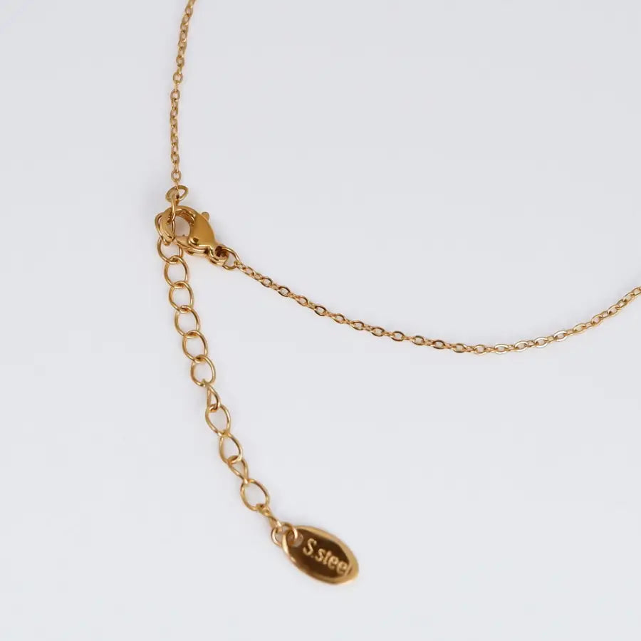 Zirkon Kreuzkette Gold-Vergoldete Edelstahl Kreuzkette-Kreuzkette Damen Gold-goldene Kreuzkette-Cross Necklace Gold-Kommunion Geschenk-Konfirmation Geschenk-Shelago Schmuck-